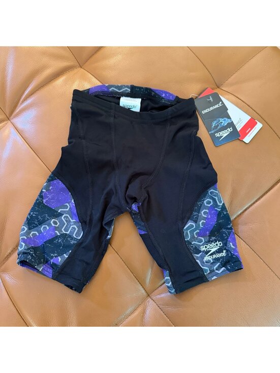 Speedo Other - NWT Speedo Boys Youth 22 Ruse Blocks Endurance+ Swim Jammers‎ Purple Black
